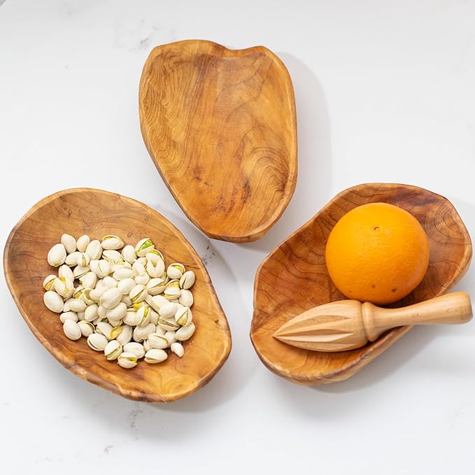 Root Wood Dish, Party Platter and Tray for Sandwich Bread Serving, appetizer display, Vintage ring dish, Hand Carved Artworks (7 inch - 9 inch)