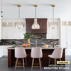 Gold Pendant Lights Kitchen Island, Large Gold Sand Glass Pendant Lighting Over Table 10inch Modern Brass Ceiling Island Light for Kitchen Sink Hallway Entrance