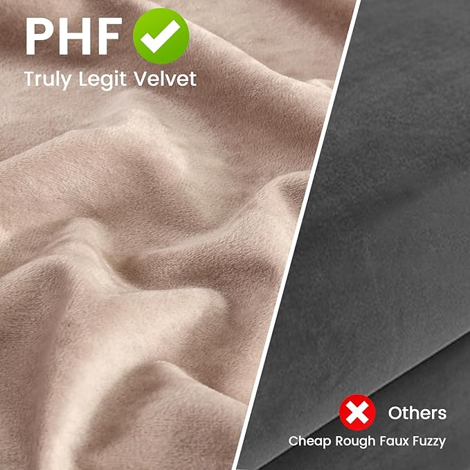 PHF Truly Velvet Euro Sham, 26"x 26",No Insert, 2 Pack Color Gradient Euro Throw Pillow Covers, Ultra Soft Cozy Pillow Covers for Home Decorative, No Shedding, No Pilling, Rose Pink