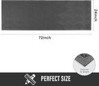 Sturdy Front Door Mat, Absorbent Muddy Dirt Resist Welcome Door Mats Outdoor Indoor, Stain and Fade Resistant, Non-Slip Rubber Backing Low Profile Doormat for Entryway, 72×24, Charcoal