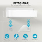 Nieifi Adhesive Wall Shelf, Shower Sheves 5 Pack with Soap Holder, Shower Organizer for Bathroom Organization, White