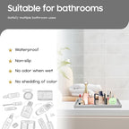 Vanity and Bathroom Tray, 11.8" ABS Countertop Organizer,Waterproof Vanity Tray for Toilet Tank,Perfume,Soap,Keys,Bathroom Accessories,Kitchen and Bath Trays,Non Slip Small Trays,Gray