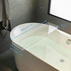 SHUNLI Clear Bathtub Caddy Tray, Bath Tub Tray Shelf Table, Bathroom Shower Caddy Tray, Acrylic