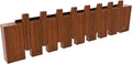 Wall Mounted Piano Key Hanger | Flip Style Hook | Entrance Wall Art Hook, Made of Oak Wood (3 Times Painted, 4 Times Polished) (LED Walnut, 8Hooks)