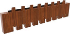 Wall Mounted Piano Key Hanger | Flip Style Hook | Entrance Wall Art Hook, Made of Oak Wood (3 Times Painted, 4 Times Polished) (LED Walnut, 8Hooks)