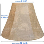 Lamp Shades Set of 2,TOOTOO STAR Imitation Sheepskin Lampshade 6" Top x 12" Bottom x 8.5" High,Floor lamp and table lamp shade spider Fitter