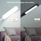 Floor Lamps, 15w/1000lm Bright LED Floor Lamp with Stepless Adjustable 3000K-6000K Colors and Dimmer, Remote and Touch Control Reading Lamp, Adjustable Gooseneck Floor Lamp for Living Room