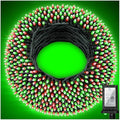 750 LED 240FT Christmas String Lights Outdoor, 12 Pro Modes and Timer Memory & Brightness, Plug in Waterproof Dark Green Wire Twinkle Light for for Xmas Yard Tree Wedding Party Decor (Red & Green)