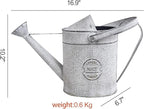 Vintage Metal Watering Can with Handle Rustic Farmhouse Watering Can Flower Pot Distressed Decorative Planter for Indoor Outdoor Garden Balcony Courtyard (Gray#2)