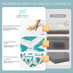 idee-home Outdoor Chair Cushions Set of 2, Thick 17" x 17" x 3" Outdoor Seat Cushions Patio Furniture Waterproof with Ties, Dining Pads