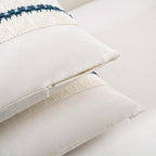 Fancy Homi Set of 1 Boho Teal Lumbar Decorative Throw Pillow Cover 12x20 Inch for Couch Bed Sofa Chair, Modern Organic Farmhouse Home Decor, Soft Cotton Cute Accent Rectangle Cushion Case