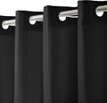 No Hook Shower Curtain, Black Modern Chevron Striped Luxury Hotel Style, Washable Waterproof Fabric for Bathroom, 15 Seconds Quick Install, 72W x 74L Inches