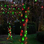 Joomer Battery Christmas Lights, 66ft 200LED Fairy Lights Battery Operated Timer 8 Modes Waterproof for Outdoor Home Garden Party Holiday Christmas Trees Decoration (Red Green)