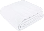 American Soft Linen 35x70 Jumbo Large Bath Towels, 600 GSM 100% Cotton Turkish Bath Sheet, Oversized Luxury Bath Towels for Bathroom Beach and Pool, White