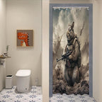 Funny Squirrel Shower Curtain Neutral Anime Theme Bathroom Bathtubs Fabric Aesthetic Shower Curtain Set with 12 Hooks 36 x 72 inches Waterproof Machine Washable Grey and Black