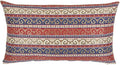 Boho Couch Pillow Covers Red and Blue Kilim - 14 x 24 Inches Decorative Throw Pillows, Lumbar Decor for Living Room, Bohemian Outdoor Case for Farmhouse, Ethnic Shams, Patio