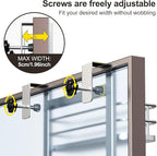 Orimade Over the Door Shower Caddy Adjustable 5 Tier Silver,Bathroom Hanging Organizer Shelf Rustproof with 4 Hooks,Shower Basket with Soap Holder and Suction Cup Bathroom