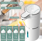 2Pack Automatic Soap Dispenser – Touchless Foaming Soap Dispenser 400ml USB Rechargeable Dispenser Electric Wall Mounted 4levels Adjustable Foam Dispenser Pump for Bathroom Kitchen Dish Soap