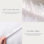 Phantoscope Pack of 2 Faux Fur Solid Throw Decorative Pillow Cover Cushion Covers Luxury Soft Decorative Pillowcase Fuzzy Pillow Covers for Bed/Couch,White 26 x 26 Inches