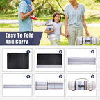 G GOOD GAIN Waterproof Picnic Blanket Portable with Carry Strap for Beach Mat or Family Outdoor Camping Party（Oyster）