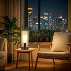 Touch Table Lamp for Bedroom, Modern Glass Lamp Bedside Table Lamps for Night Stands with 2700K 6W Glass Bulb,Small Night Light Lamps for Living Room Kids Office Desk Decor Black