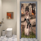 Funny Squirrel Warrior Shower Curtain Helicopter Animal Bathroom Set with 12 Hooks 72Hx36W inch Polyester Machine Washable Waterproof Brown Black and Green