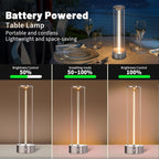 Cordless Portable LED Table Lamp， Rechargeable Battery Operated Desk Lamp with Touch Sensor, Three-Level Dimmable Suitable for Bars/Cafes/Restaurants/Bedrooms/Camping Sites. (Silver)