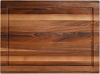 CONSDAN Wood Cutting Board for Kitchen, 16 x 12, USA Grown Solid Black Walnut Hardwood, Edge Grain, Chopping Board, Butcher Block with Juice Groove, Prefinished with Food-Safe Oil, 3/4" Thick