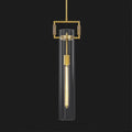 Modern Gold Pendant Light, 21'' Pendant Lights Kitchen Island Large, Adjustable Height Brass Pendant Light Glass Pendant Light Fixtures, for Dinning Room Farmhouse Bedroom Bathroom