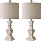 PoKat 20.5" Retro Table Lamps Set of 2 Nightstand Lamp for Bedroom Vintage Rustic Table Lamps for Living Room Traditional Nightstand Bedside Lamps, Suitable for Small Place