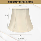 Royal Designs, Inc. BSO-708-16BG-2 Modified Bell Basic Lamp Shade, 10 x 16 x 12.5, Beige, 2-Pack