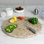 Koville Golden Brown Marble Cutting Board for Kitchen Countertop, 16" Large Marble Serving Tray for Baking, Charcuterie, Pastry, Trivet, Stone Cutting Boards Granite Cheese Board for Kitchen