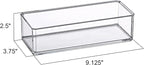 Amazing Abby - Glamour - 2-Pack Acrylic 1-Compartment Makeup Organizer, Transparent Plastic Lipstick Holder, Perfect Bathroom Vanity Storage Solution for Lipsticks, Nail Polishes, and More