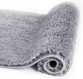 Walensee Large Bathroom Rug (24 x 36, Grey) Extra Soft and Absorbent Shaggy Bath Mat Machine Washable Microfiber Non Slip Luxury Floor Mat