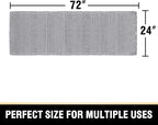 H.VERSAILTEX Upgraded Waffle Runner Rug Super Absorbent Non Slip Bath Rug for Bathroom Floor, Machine Washable Dry Fast, Beside Tub, 24" x 72", Dove