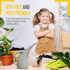 KP KOOL PRODUCTS Watering Can 1/2 Gallon - Small Watering Can for Indoor Plants - Outdoor Watering Can - Gray Plant Waterer - Plastic Watering Can for Garden - 1 Pack