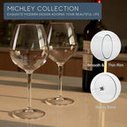 MICHLEY Unbreakable Red Wine Glasses 17 oz, Tritan Plastic Reusable Stemware for Indoor and Outdoor Use, Set of 6