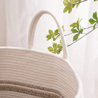 Cotton Rope Laundry Hamper by YOUDENOVA, 105L - Woven Collapsible Laundry Basket - Clothes Storage Basket for Blankets organizing, Bedroom Storage, Clothes Hamper – Brown