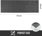 Sturdy Front Door Mat, Absorbent Muddy Dirt Resist Welcome Door Mats Outdoor Indoor, Stain and Fade Resistant, Non-Slip Rubber Backing Low Profile Doormat for Entryway, 72×24, Grey