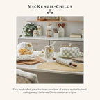 MACKENZIE-CHILDS Slotted Spoon, Silicone Turner for Cooking, Gray-and-White Sterling Check