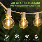 Mlambert 100Ft LED Outdoor String Lights, Dimmable Waterproof G40 Globe Patio Lights with 50+3 2700K Shatterproof Bulbs for Cafe Bistro-White Cord