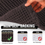 H.VERSAILTEX Upgraded Waffle Runner Rug Super Absorbent Bathroom Mats Non Slip Bath Rugs for Bathroom Floor Machine Washable Dry Fast Bathroom Rugs for Beside Tub, 24" x 72", Chocolate