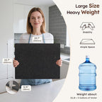 Diflart Natural Stone Cuttings Board for Kitchen, 16x20 Inch, Black, Granite Pastry Slab Large with Non-Slip Feet for Cheese, Charcuterie, Dough, Chocolate, Pack of 1 Piece