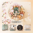 360° Rotating Makeup Organizer Spinning Vanity Organizer with Makeup Brush Holder for Countertop, Bathroom Storage, Skincare, Perfume & Cosmetic Organizer for Vanity