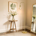 Oneach 63.75'' Industrial Antique Brass Gold Minimalist Floor Lamp for Living Room, Bedroom and Office