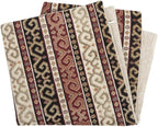 Burgundy Throw Pillow Covers Red and Black Kilim - 18 x 18 Inches Decorative Pillows, Boho Room Decor for Couch, Bohemian Outdoor Case for Farmhouse, Ethnic, Aztec, for Diwan