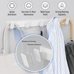 White Coat Rack Wall Hooks for Hanging Heavy Duty Door Hooks with 5 Hooks Key Holder for Wall Hat Rack for Entrance Coat Hook