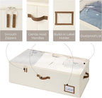 StorageWorks Under Bed Storage Bins, 10'' Underbed Storage Containers with Lid, 90L Clothes Organizer for Bedding, Blankets, Sweaters, Shoes, 2-Pack