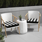 idee-home Outdoor Chair Cushions Set of 4, Thick 17" x 17" x 3" Outdoor Seat Cushions Patio Furniture Waterproof with Ties, Dining Pads