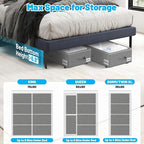 2 Pack Under Bed Storage with Wheels 6.7" Height, Rolling Storage Bins XL 50L, Underbed Shoe Storage Containers with Label & Clear Lid, Dorm Under bed Drawers for Clothes, Shoes, Quick Assembly, Grey